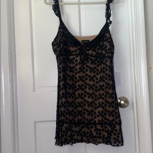 Majorelle Black lace mini dress